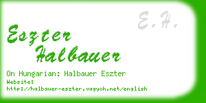 eszter halbauer business card